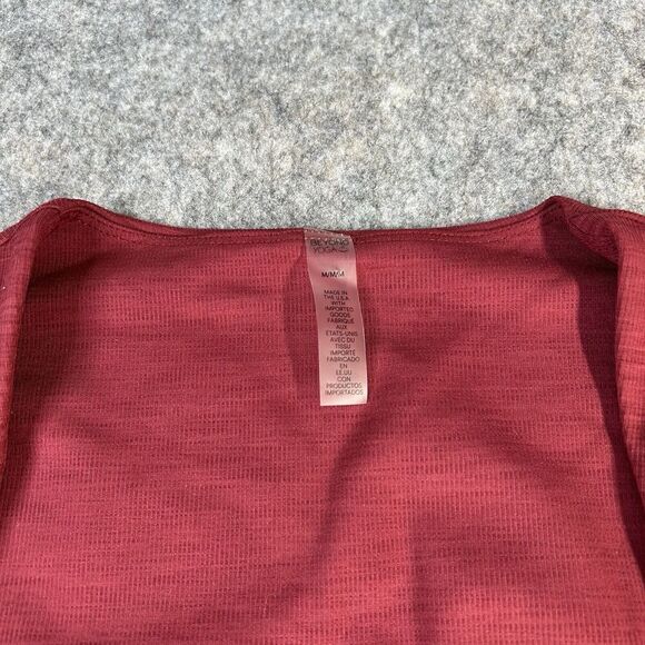 Beyond Yoga Top Women's Medium Heather Rib Frame Cropped Pullover Square Neck - Picture 3 of 8